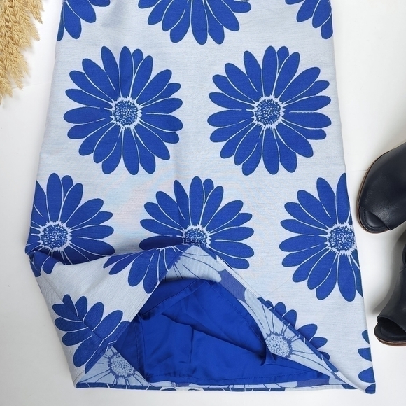 Anthropologie Hutck Blue Floral Halter Top Sleeveless Dress Sz S - Picture 9 of 16